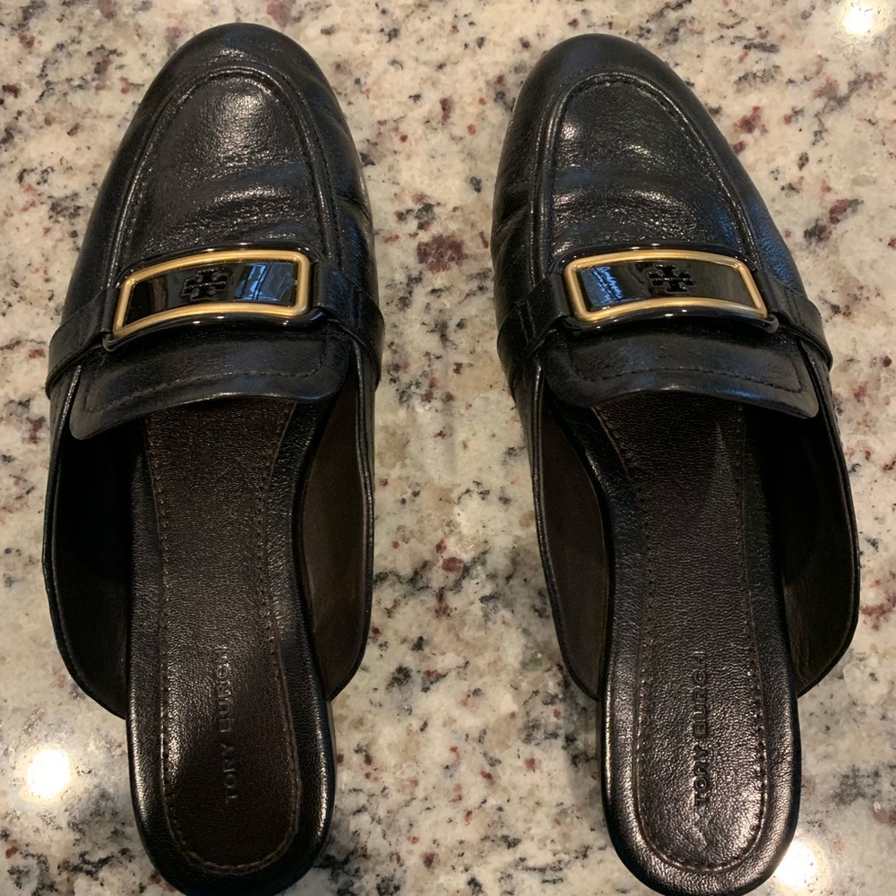 Tory Burch Black Leather Shoes